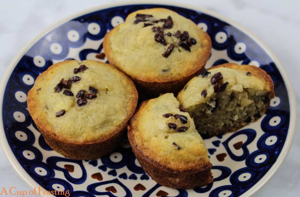 Banana and Cocoa Nib Muffins A Cup Of Frosting