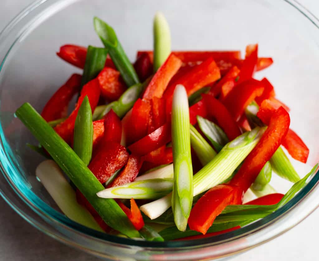 Red Peppers and Green Onions