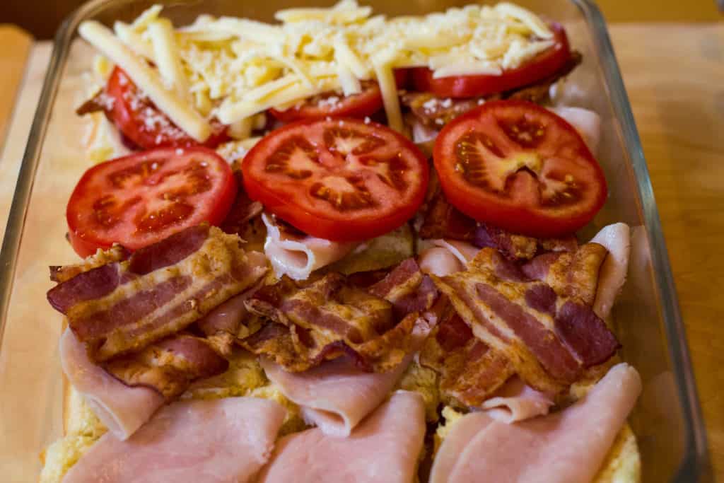 Making Kentucky Hot Brown Sliders in phases
