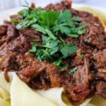 Slow Cooker Beef Ragu Closeup